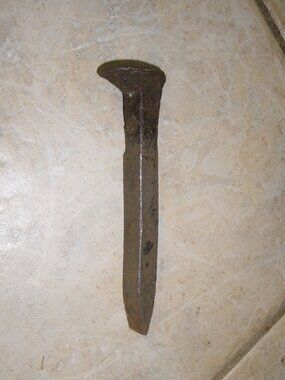 Vintage Antique Iron Railroad Spike Hand Forged Blacksmith Rustic Home Decor